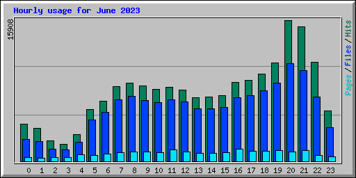 Hourly usage for June 2023