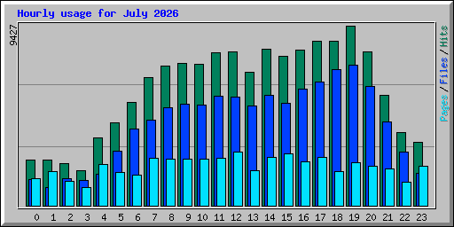Hourly usage for July 2026